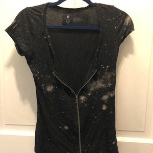 Zip front Nollie Universe Galaxy  Tee Shirt